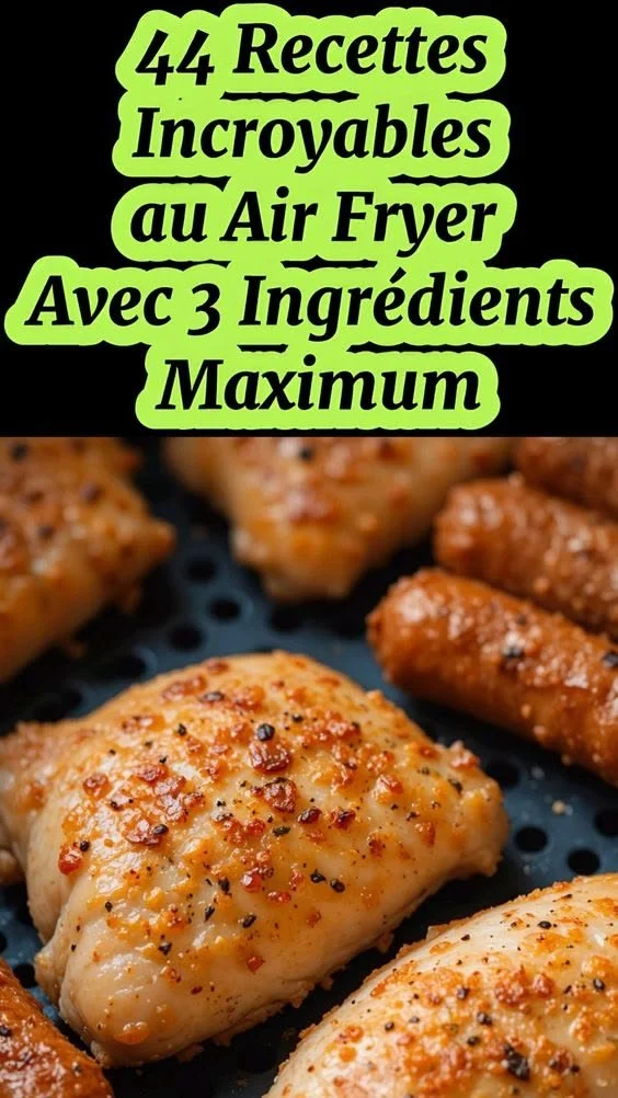 Plat délicieux préparé avec un air fryer utilisant seulement trois ingrédients