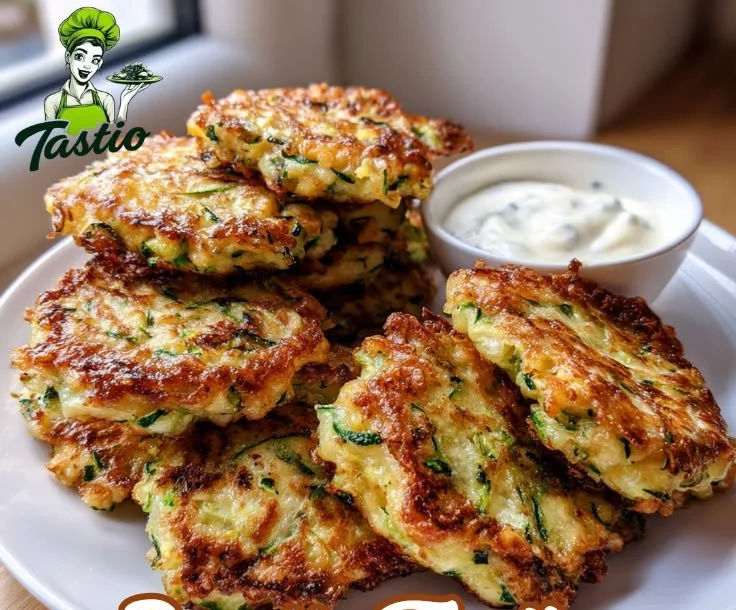 Beignets de courgettes croustillants avec sauce yaourt à l'ail