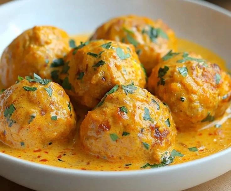 Boulettes de carottes au curry et lait de coco, plat savoureux et végétal