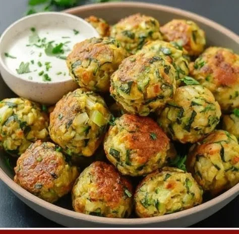 Boulettes de pois chiches et courgettes crousti moelleuses prêtes à déguster