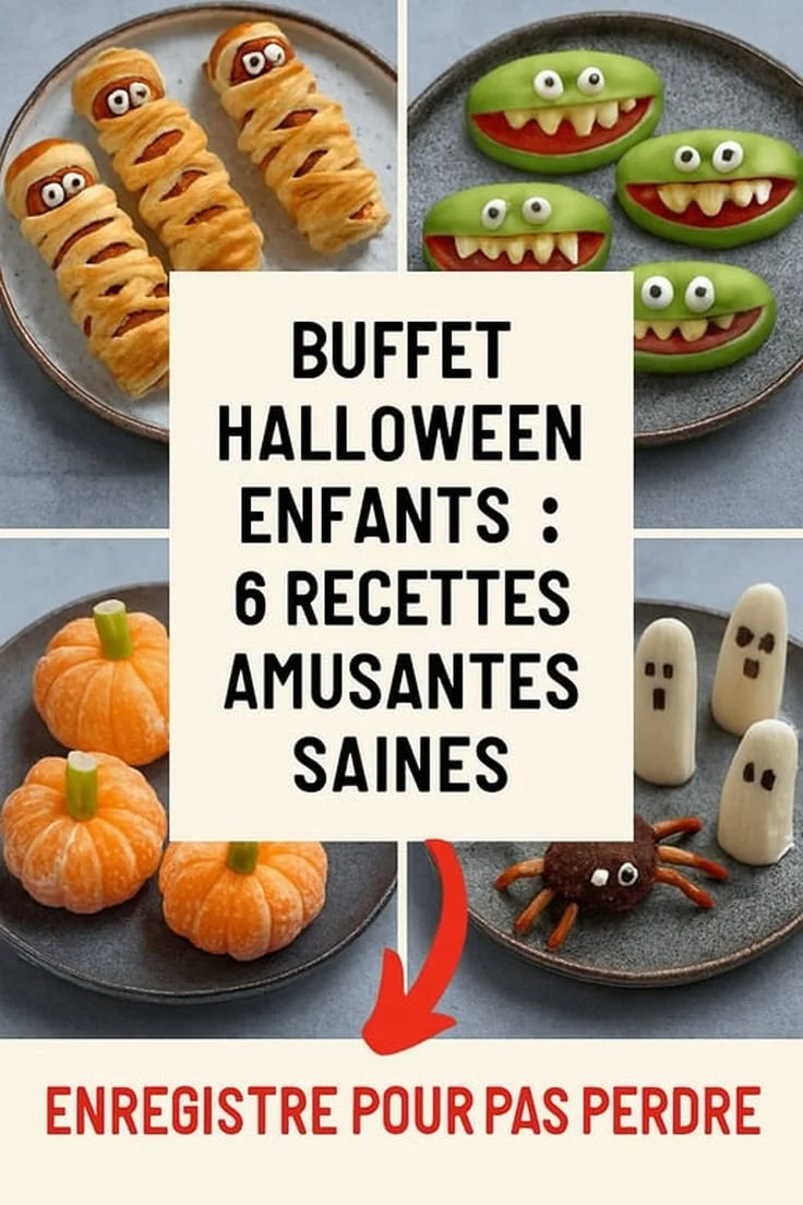 Buffet Halloween enfants avec 6 recettes saines et amusantes
