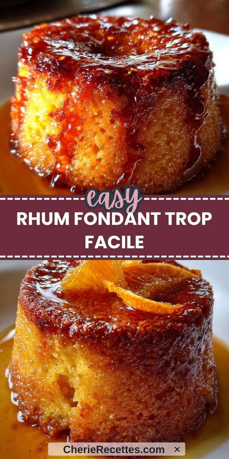 Moelleux fondant au rhum, dessert facile et irrésistible.