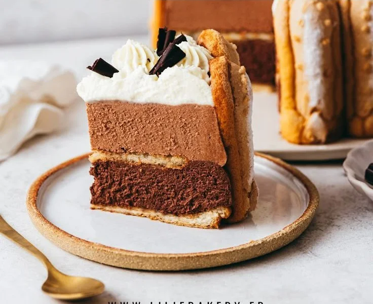 Charlotte au Chocolat savoureuse, un dessert exquis de pâtisserie française