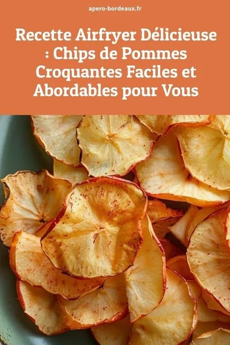 Chips de Pommes croustillantes préparées à l'Airfryer, saines et délicieuses