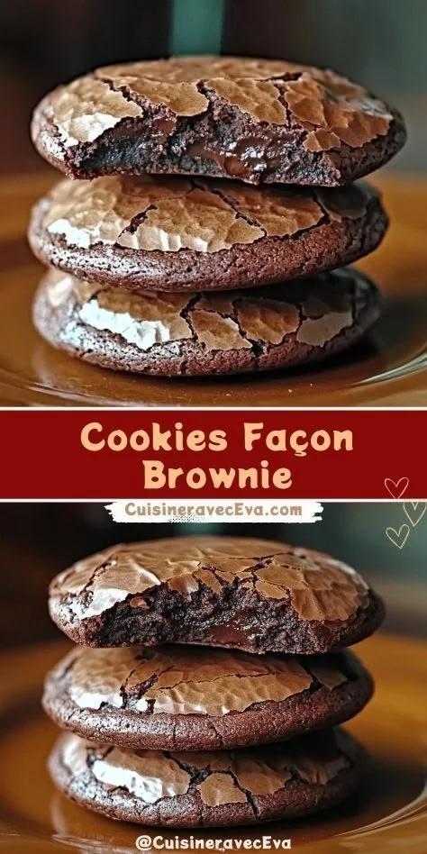 Cookies Façon Brownie, délicieuses gourmandises chocolatées à savourer