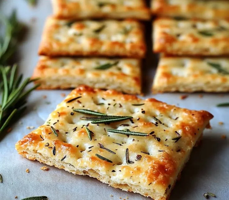 Craque Maison au Parmesan Romarin, une recette savoureuse et croustillante.