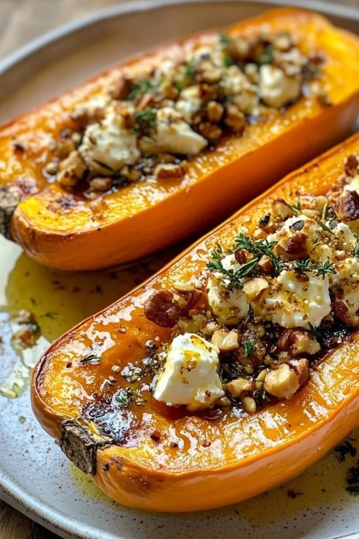 Butternut rôti au miel, feta et noix - Délice d'Automne