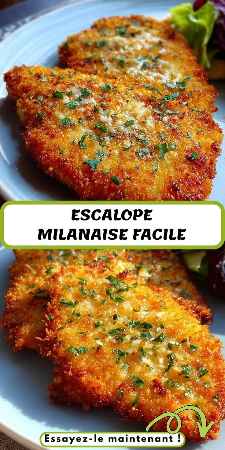 Escalope milanaise maison facile à préparer sans brunissage