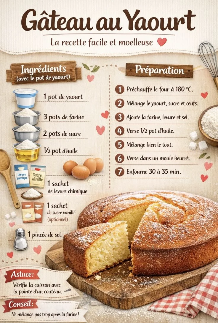 Gâteau au yaourt moelleux et facile, parfait pour un dessert inratable