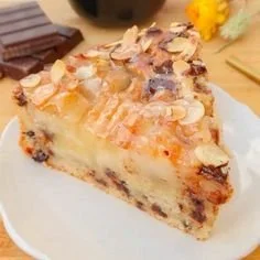 Gâteau moelleux vegan aux poires, amandes et pépites de chocolat de Perle en Sucre