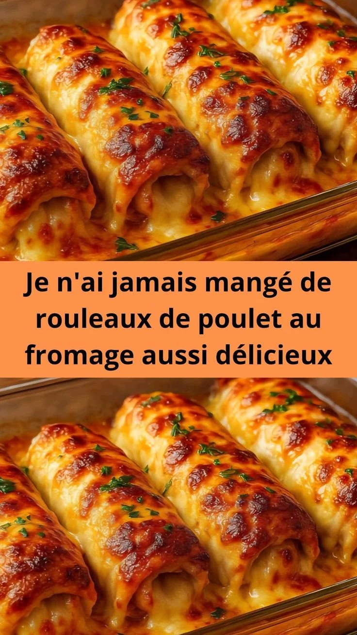 Rouleaux de poulet au fromage appétissants prêts à être dégustés