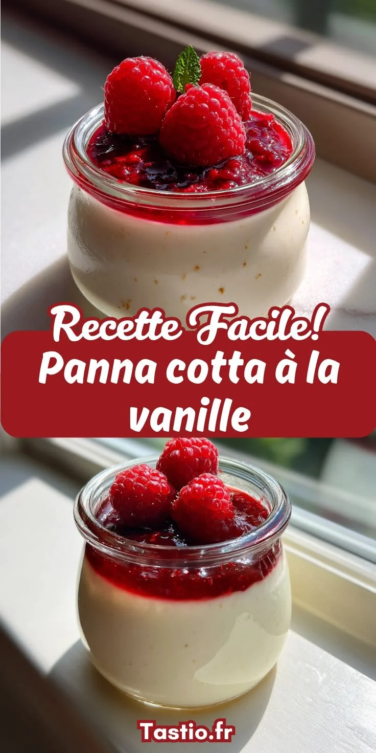 Panna Cotta à la Vanille, dessert italien crémeux fait maison avec élégance