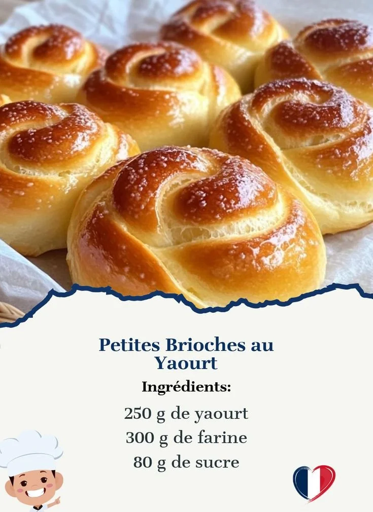 Petites brioches au yaourt moelleuses et légères prêtes à déguster