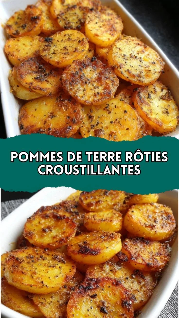 Pommes de Terre Rôties Ultra Croustillantes au Four, dorées et savoureuses.