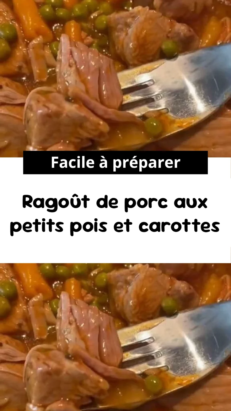 Ragoût de porc aux petits pois et carottes