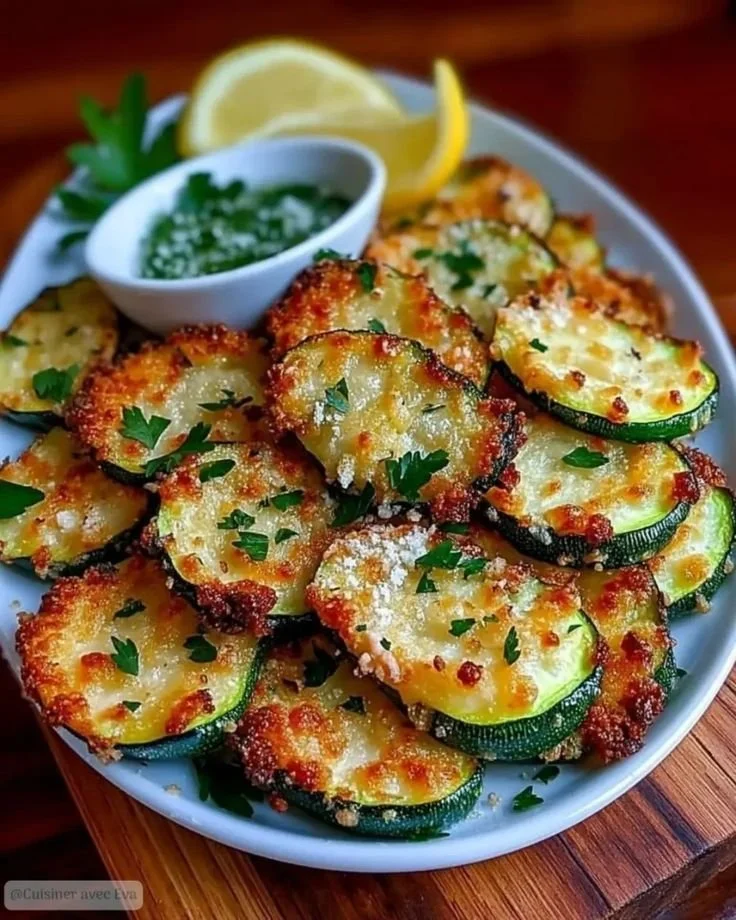 Ronds de courgettes croquants au parmesan, plat croustillant et facile à réaliser