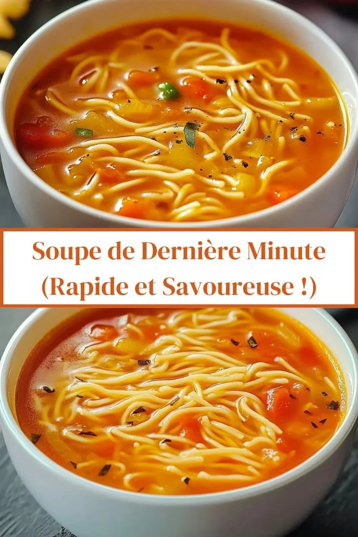 Recette de soupe de dernière minute, rapide et savoureuse avec des ingrédients simples.