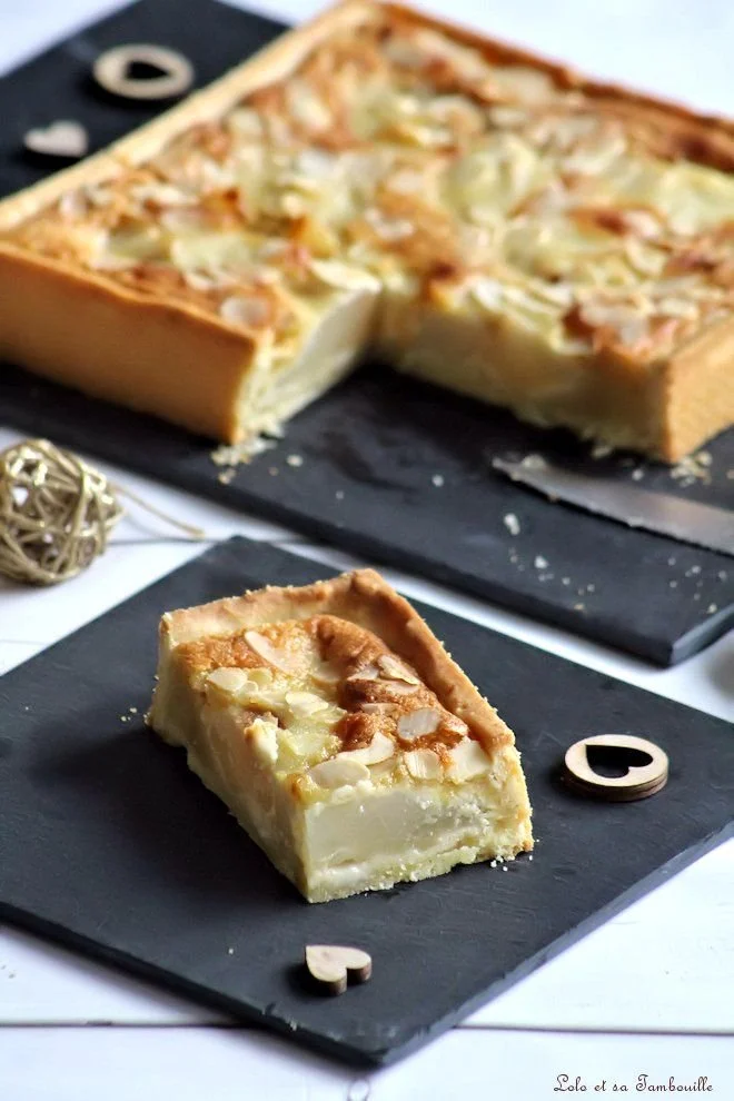 Tarte amandine aux poires, une délicieuse recette de Lolo et sa tambouille.