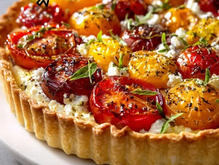 Tarte Rustique aux Tomates et Fromage de Chèvre savoureuse, recette maison