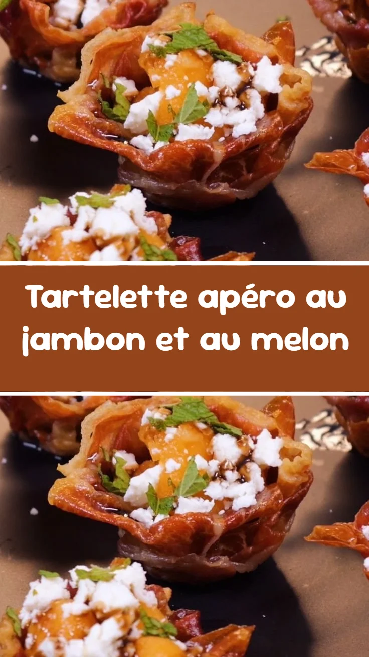 Tartelette apéro au jambon et au melon