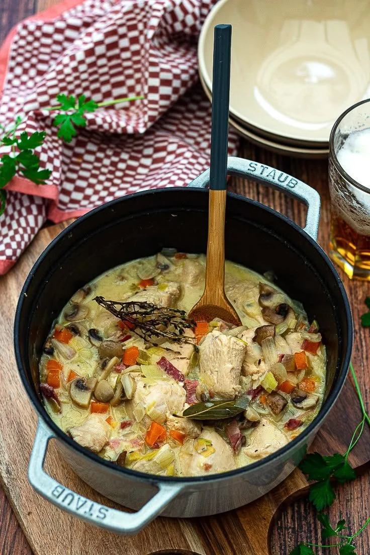 Blanquette de poulet à la bière, plat réconfortant et savoureux d'Amandine Cooking