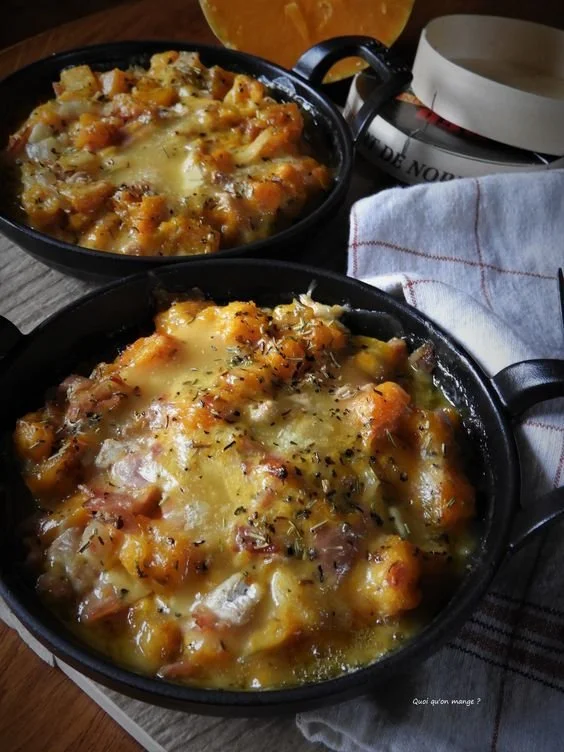 Butternut gratinée au camembert, un plat savoureux et réconfortant