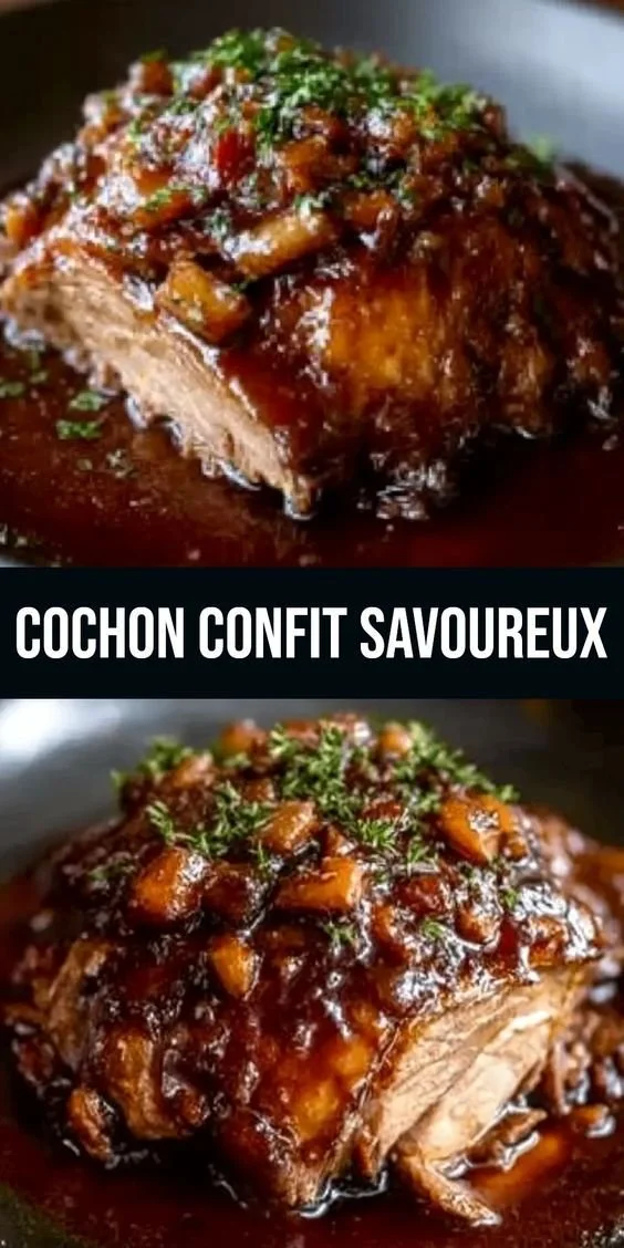Cochon Confit à la Bière et au Sirop d’Érable, plat réconfortant et fondant