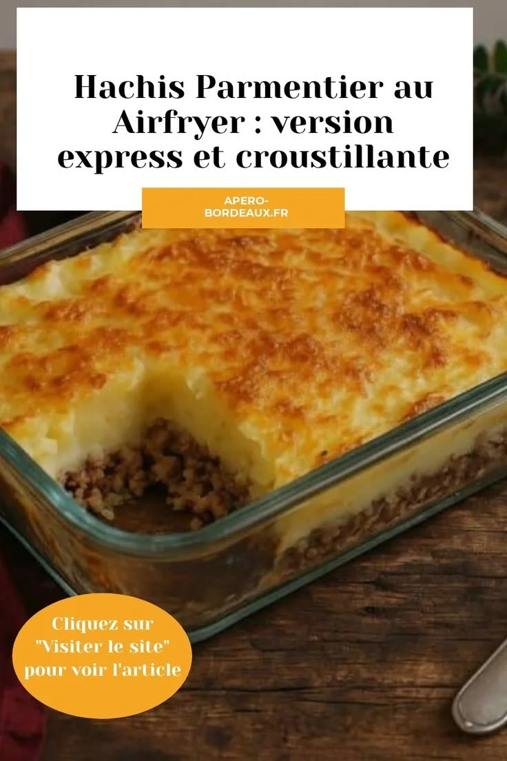 Hachis Parmentier fait maison préparé dans un Airfryer, plat savoureux et facile.