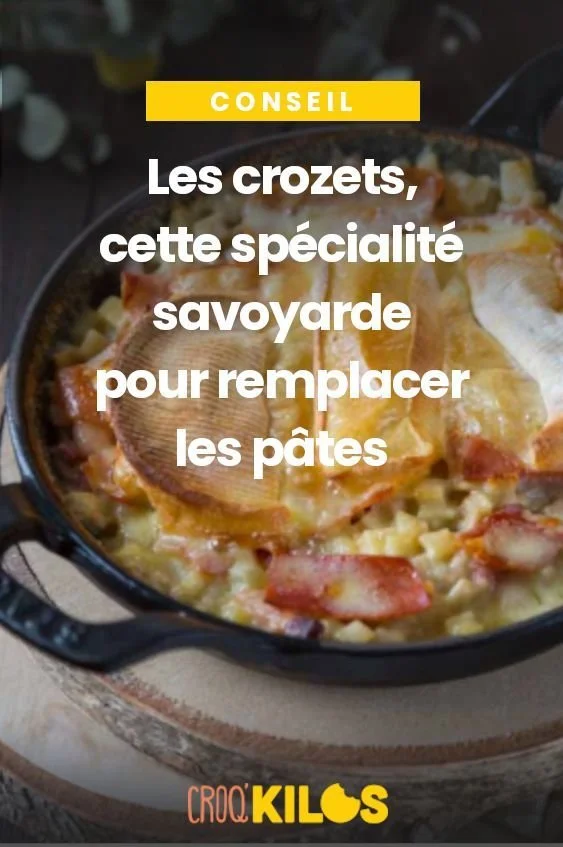 Assiette de crozets savoyards, spécialité pour remplacer les pâtes.