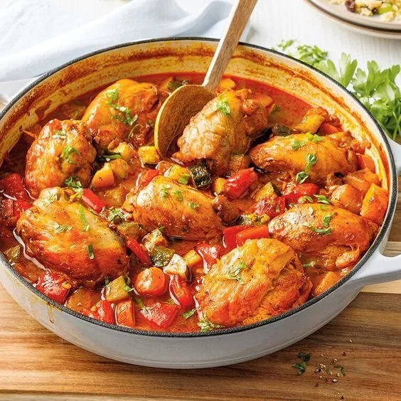 Mijoté de poulet aux légumes à la marocaine - Plaisir culinaire avec Caty