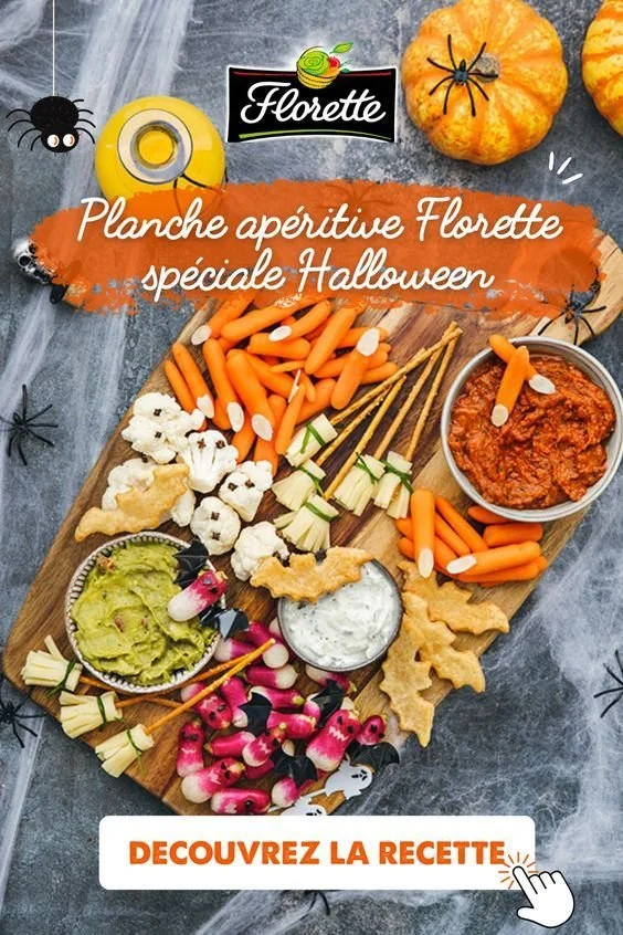Planche apéritive Florette avec légumes frais et garnitures savoureuses
