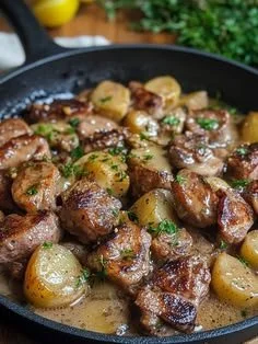 Paupiette de porc cuite au four, plat savoureux et réconfortant.